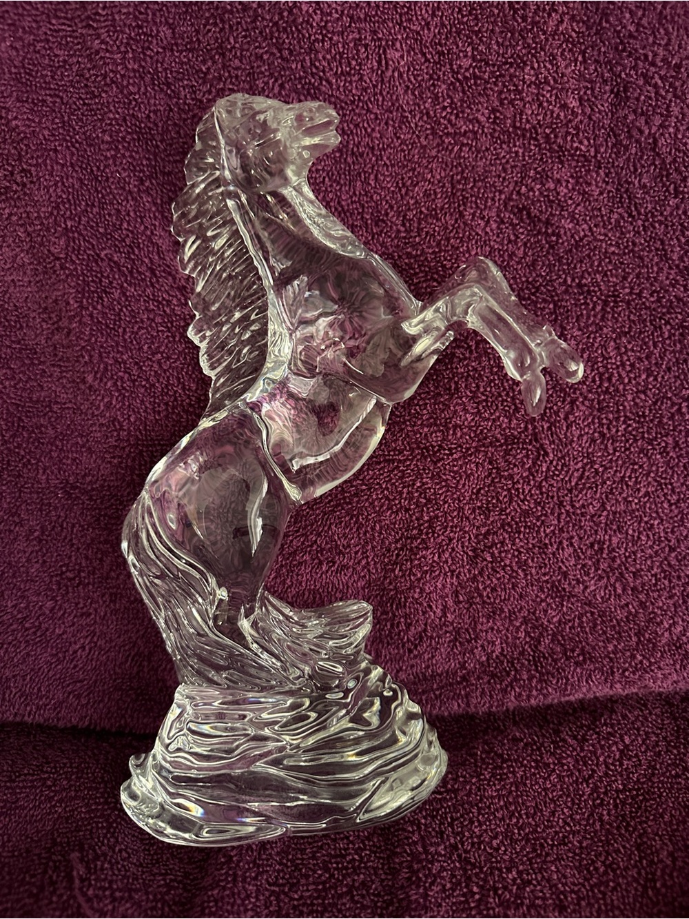 Waterford Crystal Clear Rearing Horse Sculpture